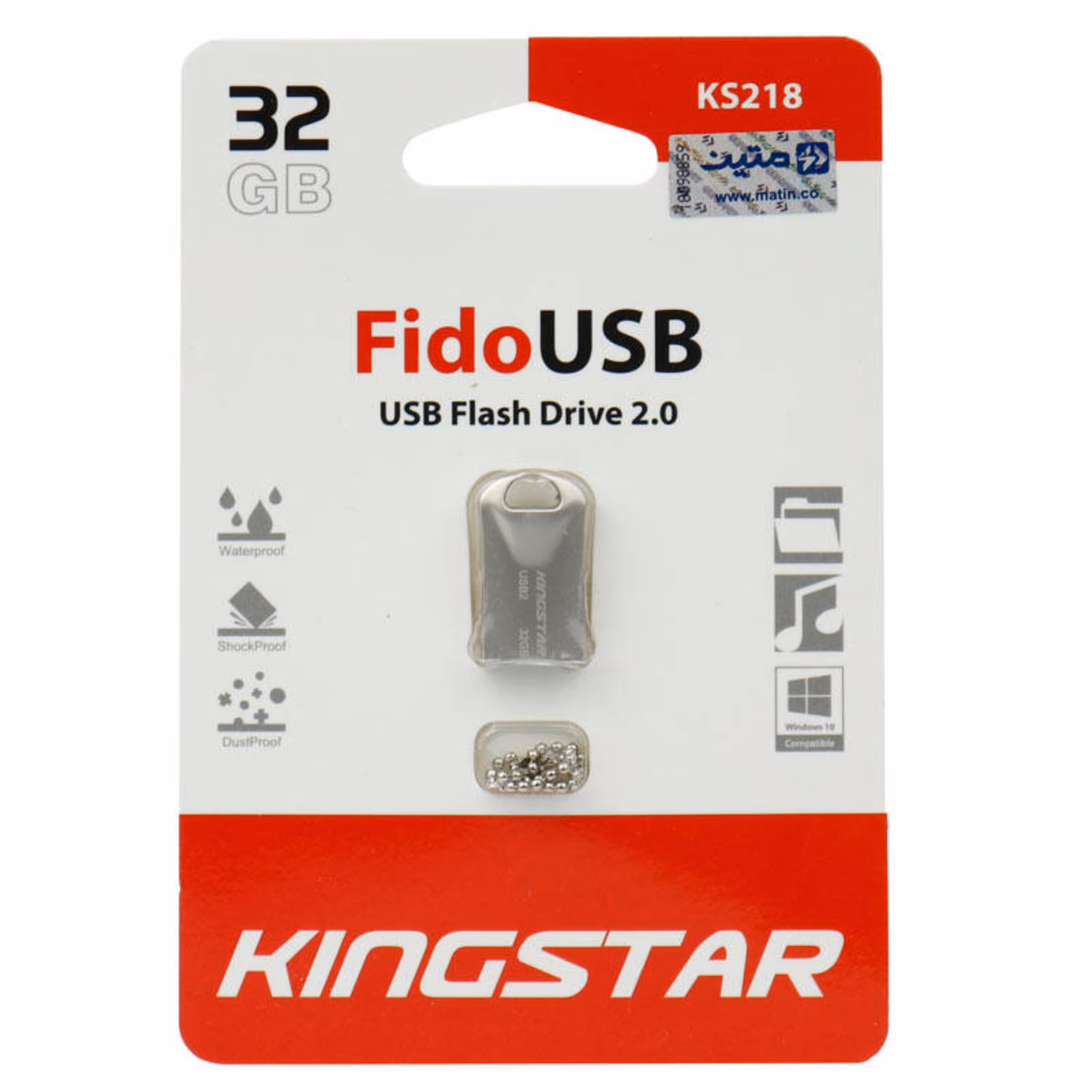 فلش مموری USB20 کینگ استار 32 گیگابایت مدل KS218 Fido ارسال رایگان
