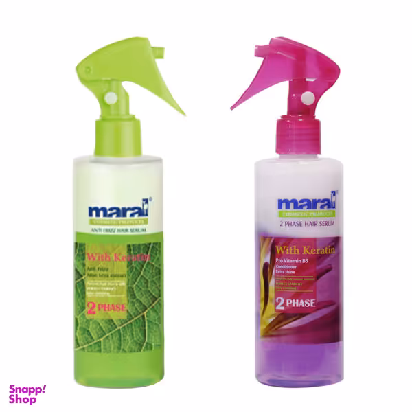 اسپری دو فاز مو مارال (Maral) مدل Kerat & Aloevera حجم 250 میلی لیتر مجموعه 2 عددی