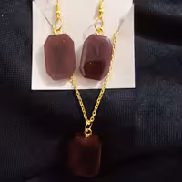 گوشواره گردنبند رزینی 