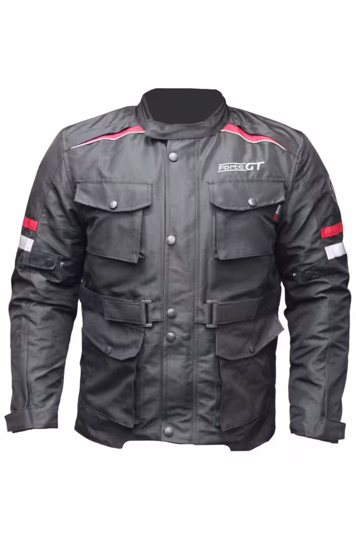 کاپشن موتورسوار مشکی مردانه FORTE GT 1065 METROPOLIS PROTECTION FULL 4 فصل کت موتور سیکلت زمستانی اندازه سیاه motosergen