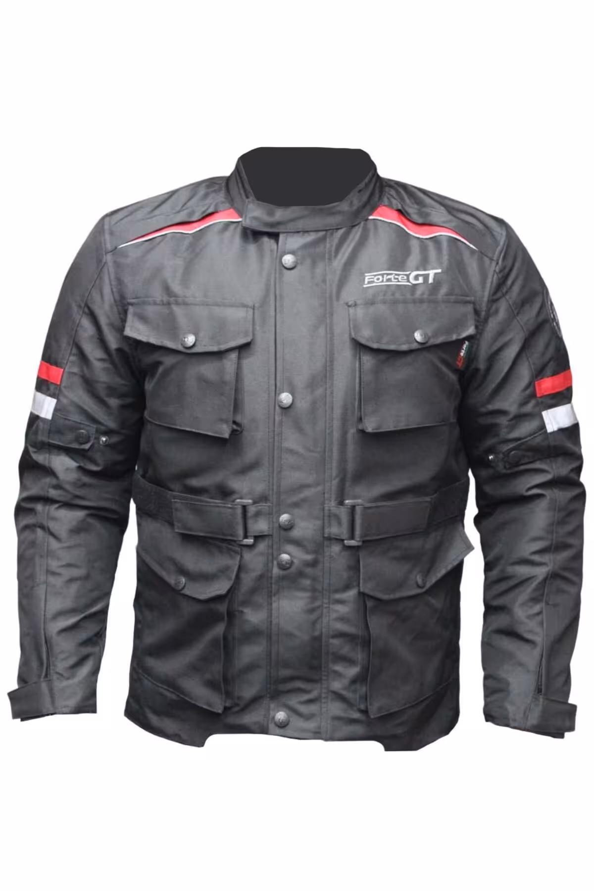 کاپشن موتورسوار مشکی مردانه FORTE GT 1065 METROPOLIS PROTECTION FULL 4 فصل کت موتور سیکلت زمستانی اندازه سیاه motosergen