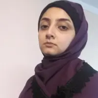 هد روسری دور نوار دوزی شده مثلثی بنفش 