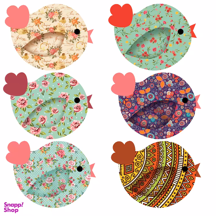 زیر لیوانی فومی طرح جوجه تپل مجموعه 6 عددی