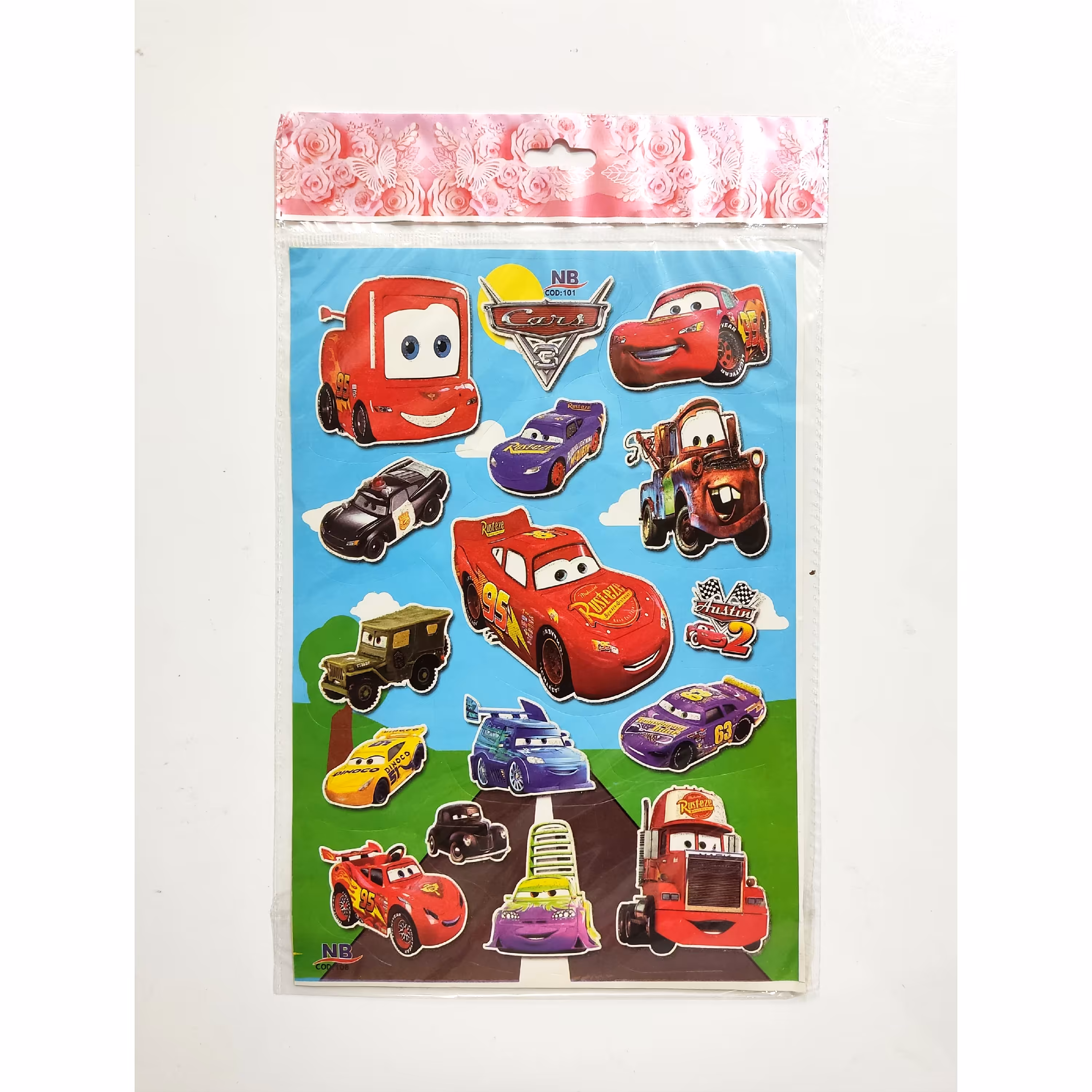 برچسب  طرح  ماشین ها کیفیت خوب و اندازه  24 در  17 سانت