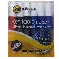 ماژیک وایت برد قابل شارژ الفنت در چهار رنگ قرمز آبی سیاه و سبز