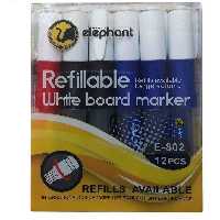 ماژیک وایت برد قابل شارژ الفنت در چهار رنگ قرمز آبی سیاه و سبز