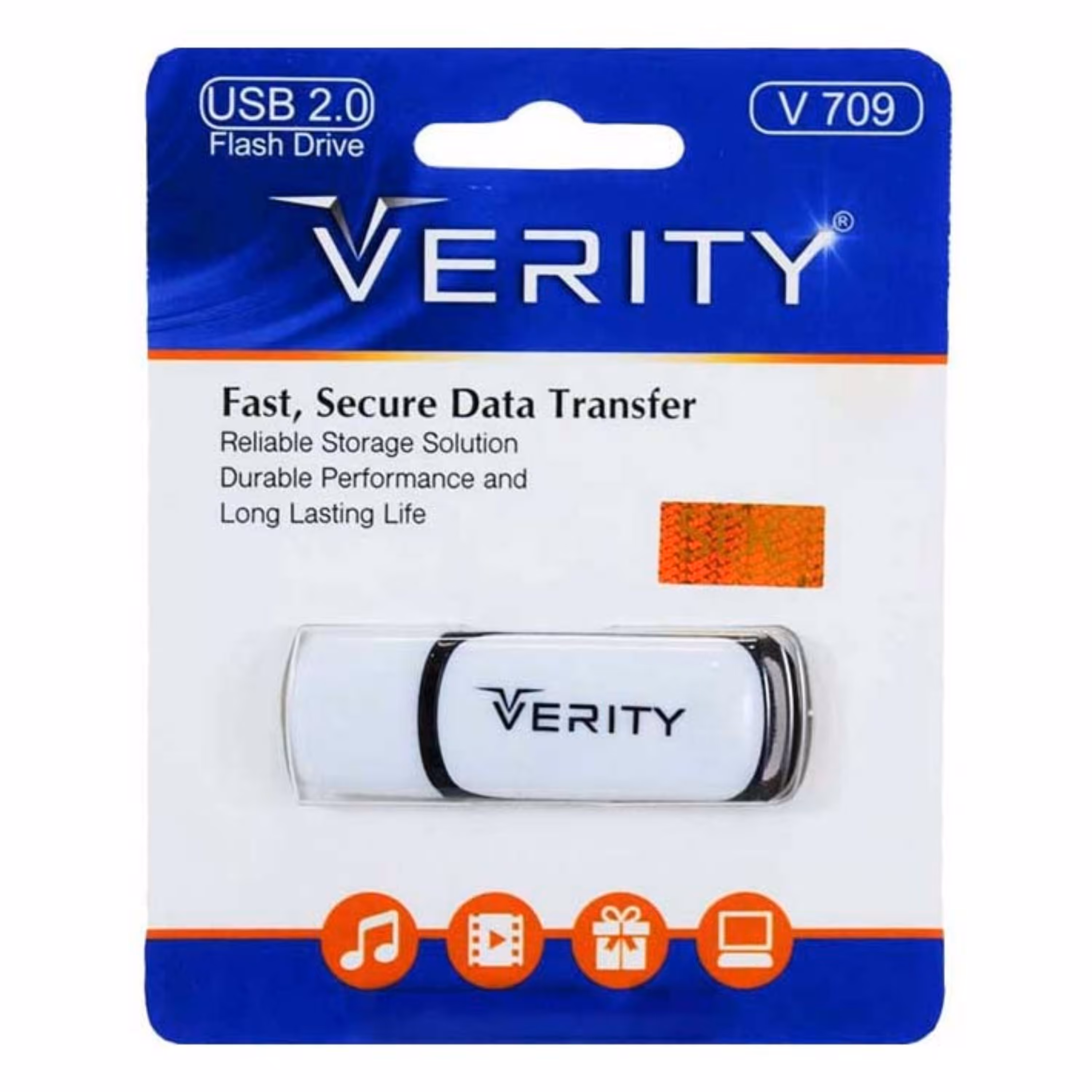 فلش 64GB USB 2.0 Verity V709 با گارانتی مادام العمر