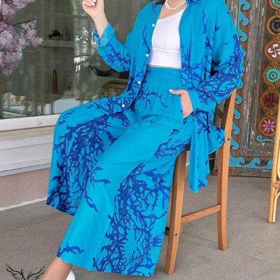 ست دوتکه مانتو و شلوار اسپورت مجلسی سایزبزرگ9347