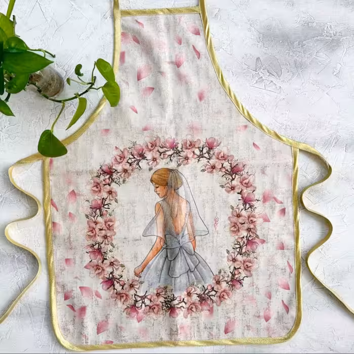 پیشبند مخمل نسوز مدل لیلیان لوکس طرح 51