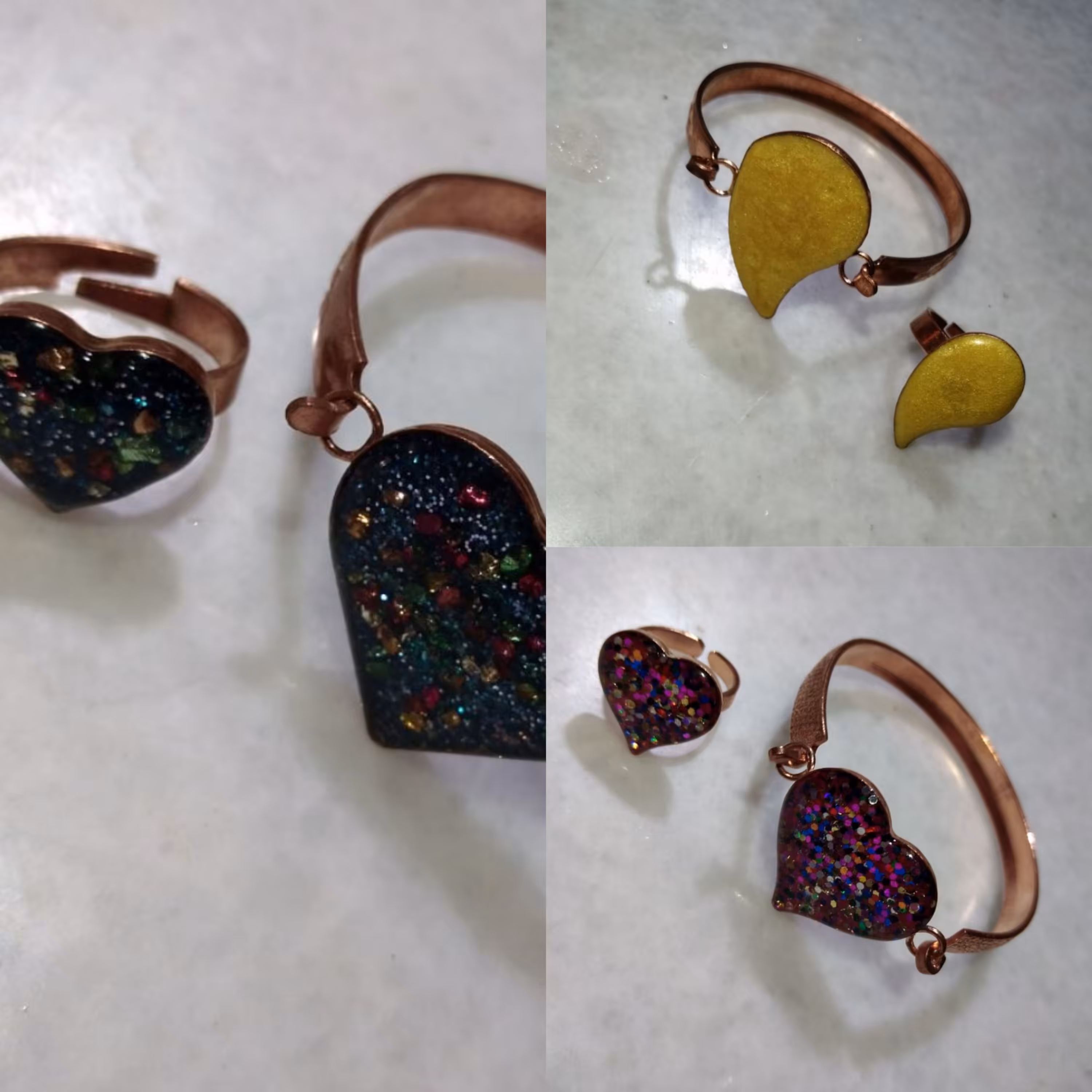 دستبند و انگشتر مسی