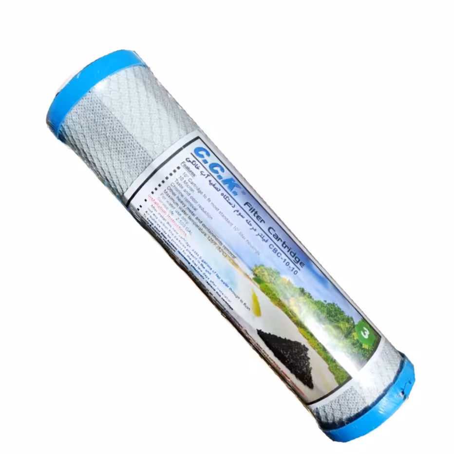 فیلتر کربن بلاک مرحله سوم دستگاه تصفیه آب خانگی،فیلتر مرحله سوم دستگاه اب شیرین کن،فیلتر کربن

