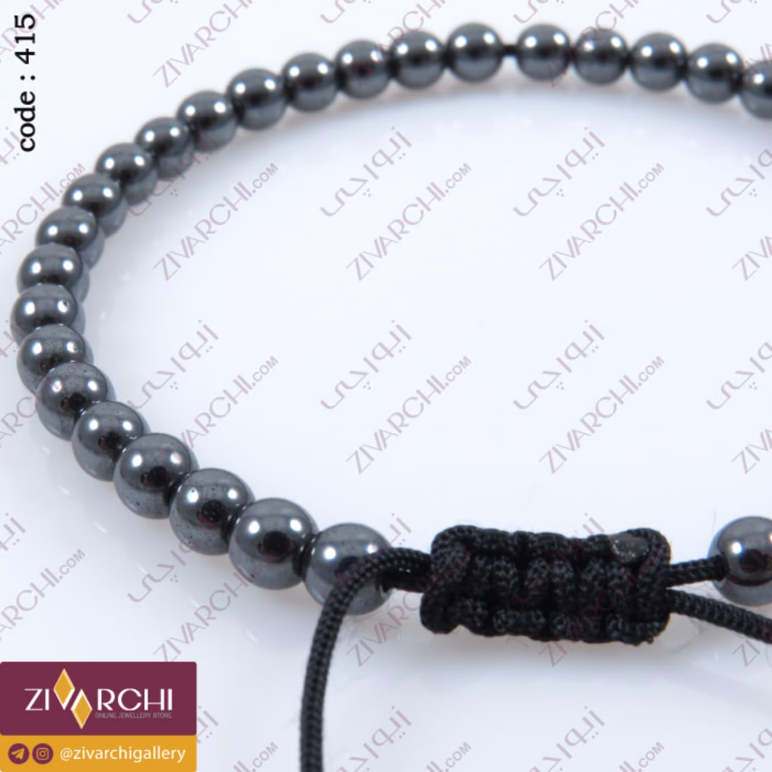 دستبند مهره ای حدید 415