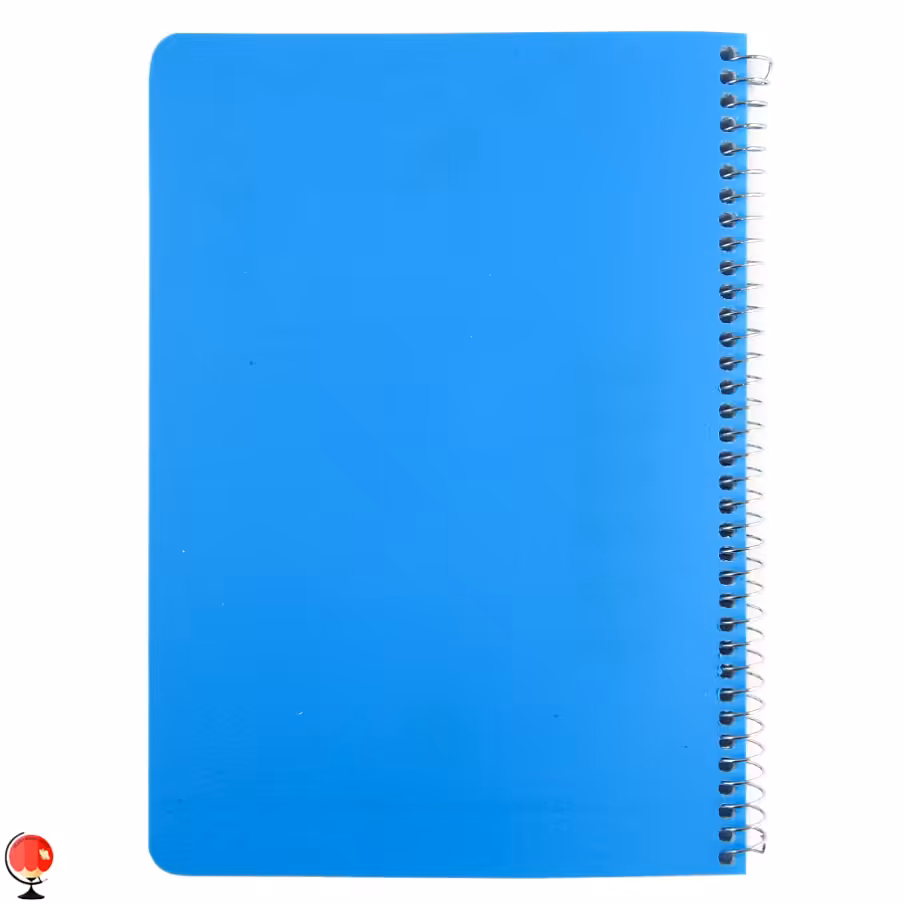 دفتر مشق 80 برگ سیمی جلد طلقی رنگی آبی آتی