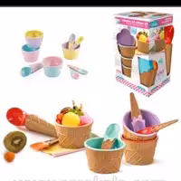 ظرف بستنی 4 نفره با قاشق و اسکوپ Miracle

