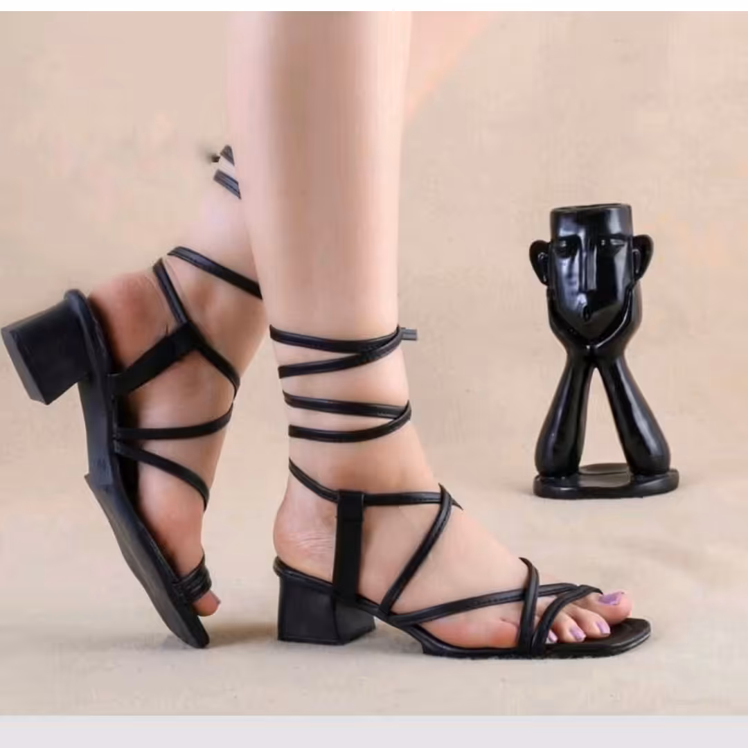 صندل تابستانه هزار بند پاشنه دار و بی پاشنه زنانه دخترانه مشکی