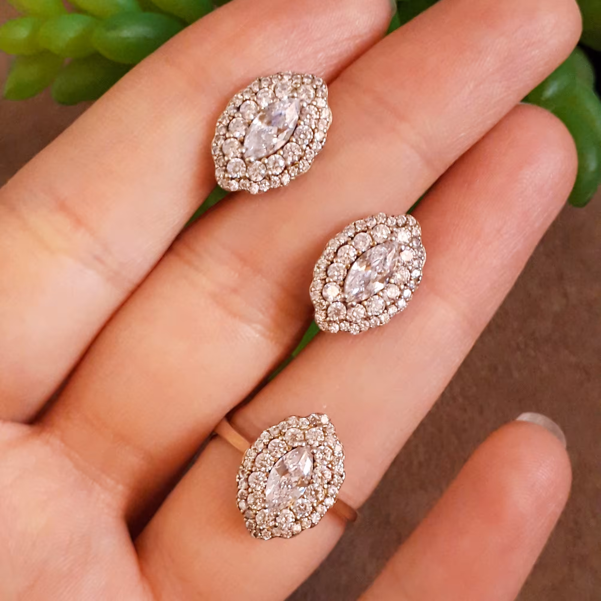 نیمست زیبای نقره ایتالیا با آبکاری طلا زرد