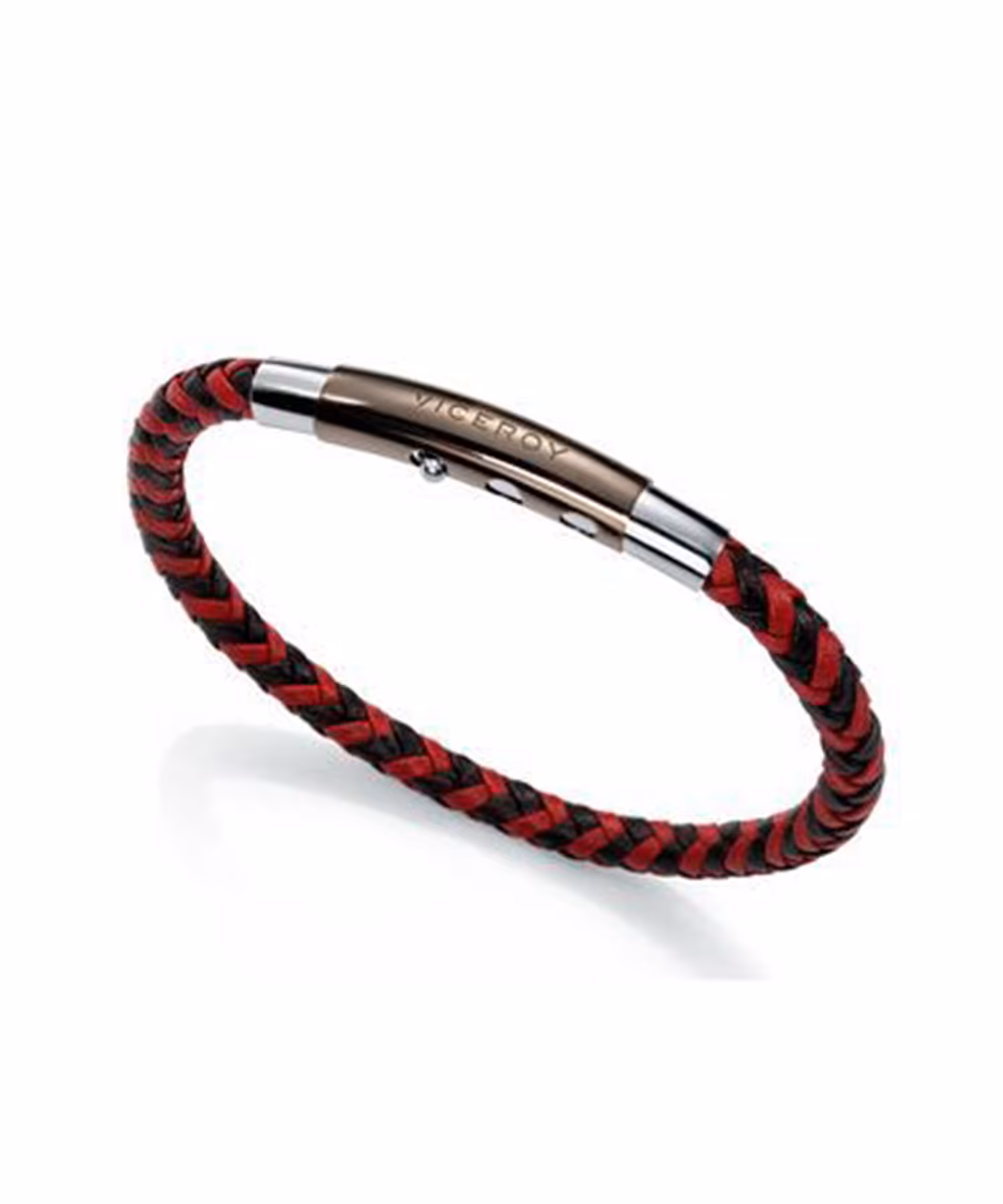 دستبند استیل و چرم مردانه و زنانه ویسروی, کد 6372P09017