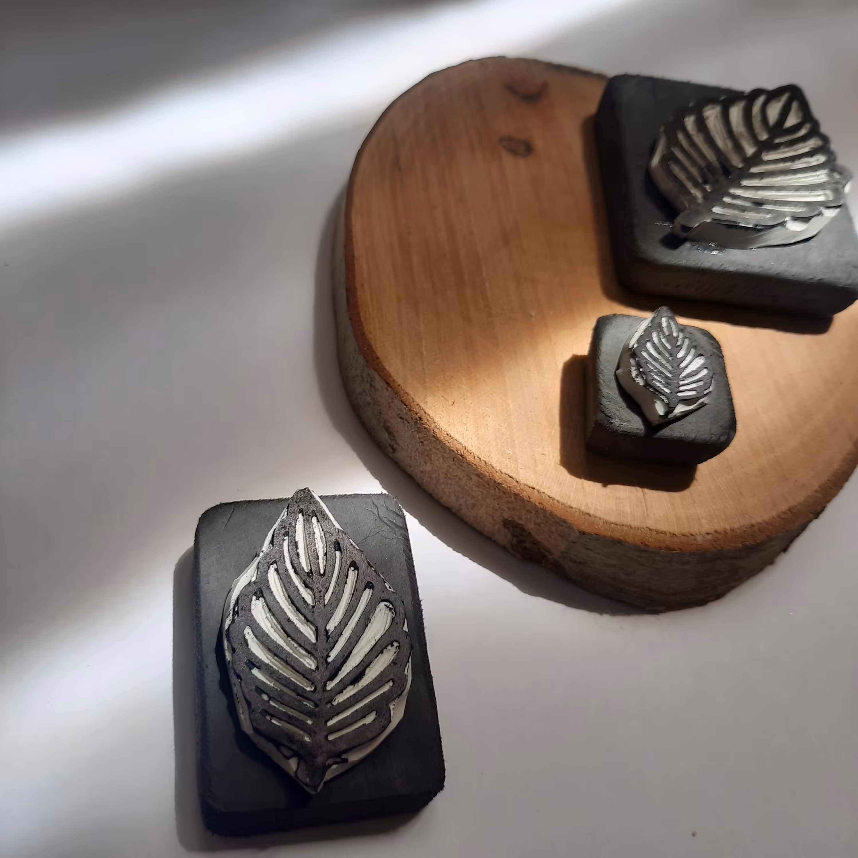 مهر برگ مناسب چاپ روی پارچه و کاغذ در سه سایز متفاوت