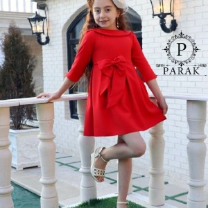 پیراهن دخترانه سارافون بچگانه لباس مجلسی بچگونه لباس یلدایی
