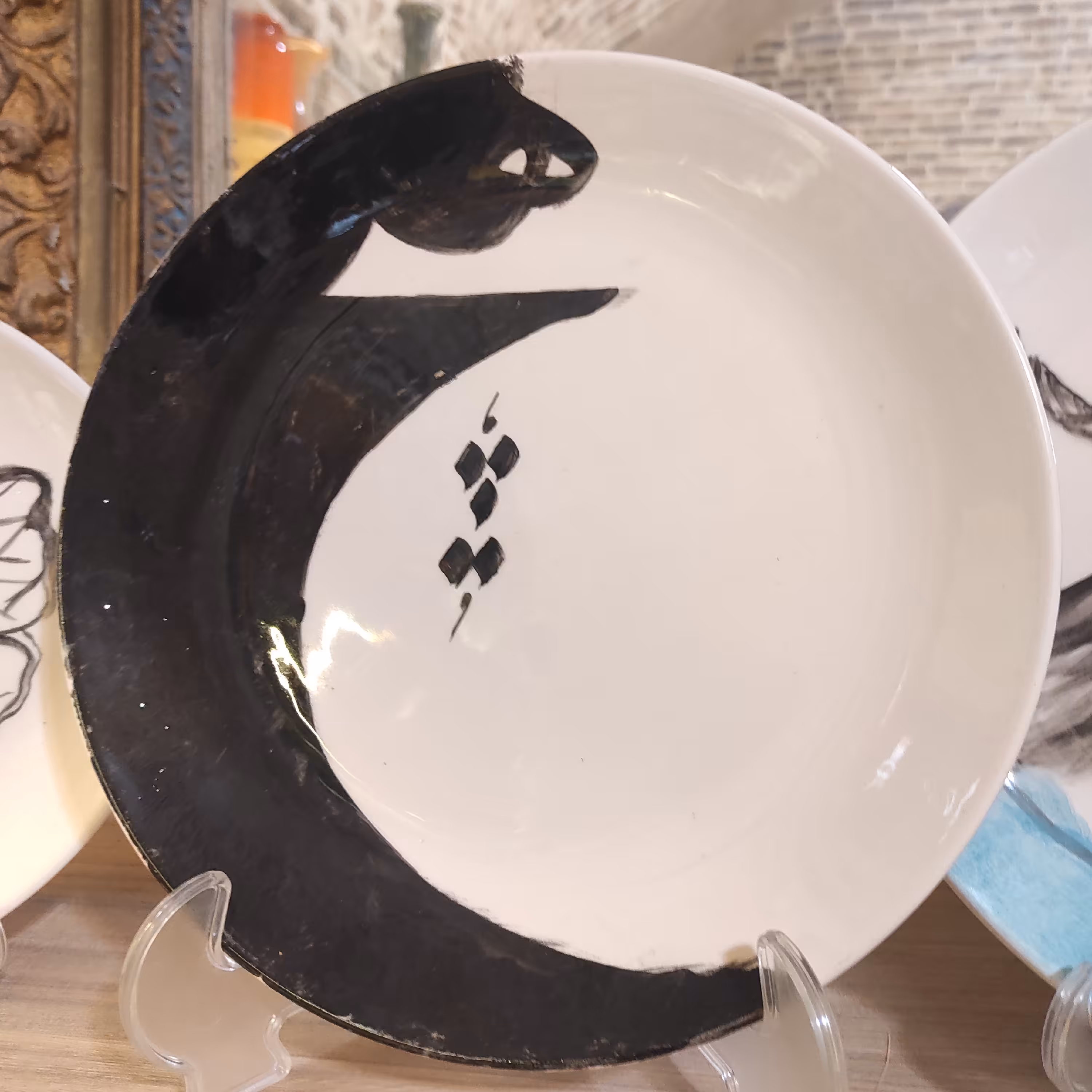 بشقاب نقاشی زیر لعابی جذاب سایز 20 قسمت دوم 