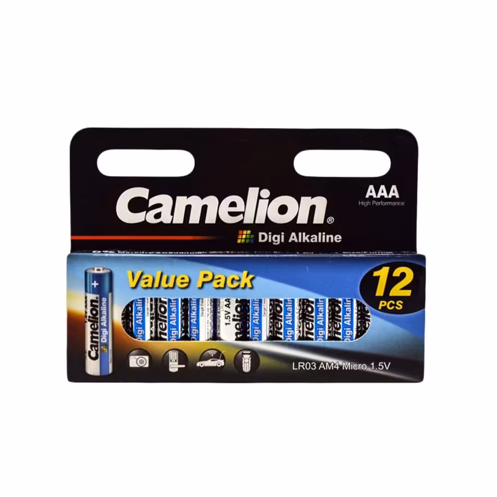 باتری کملیون آلکالاین CAMELION Digi Alkaline LR6-HP12DG AA بسته 12 عددی