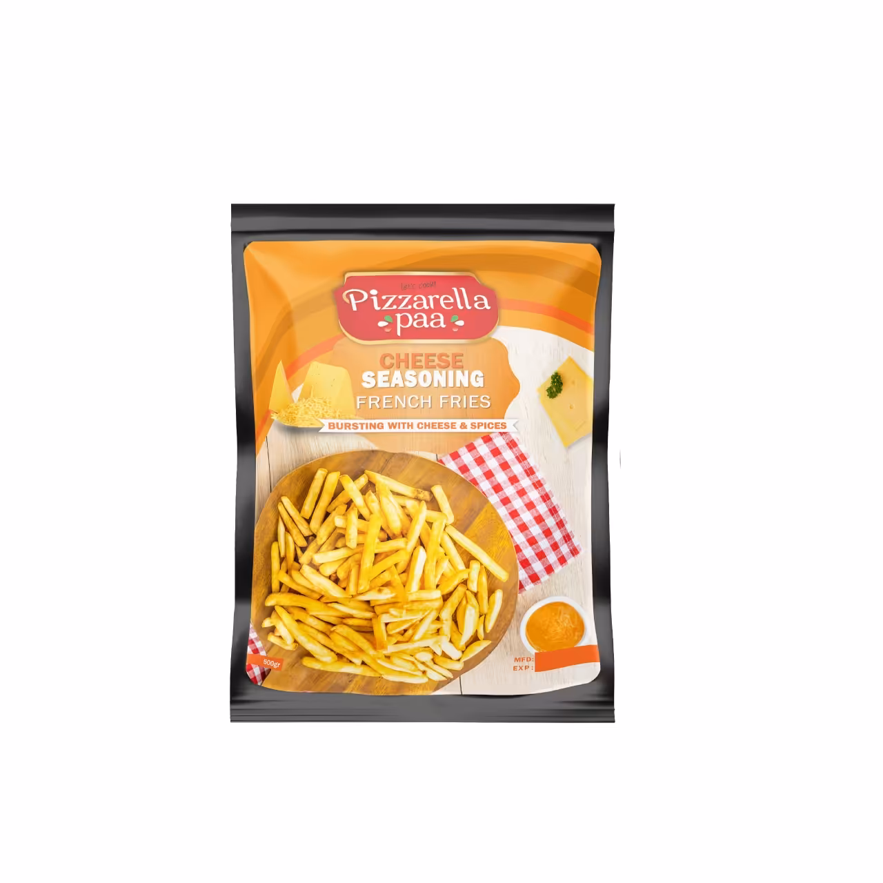 ادویه سیب زمینی سرخ کرده پنیری پیزارلا پا 500 گرم