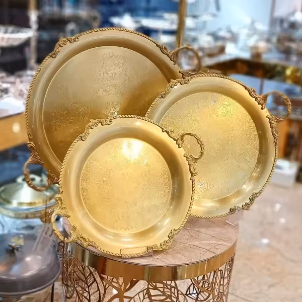 سـینی هـای بــرنـجــی گـرد