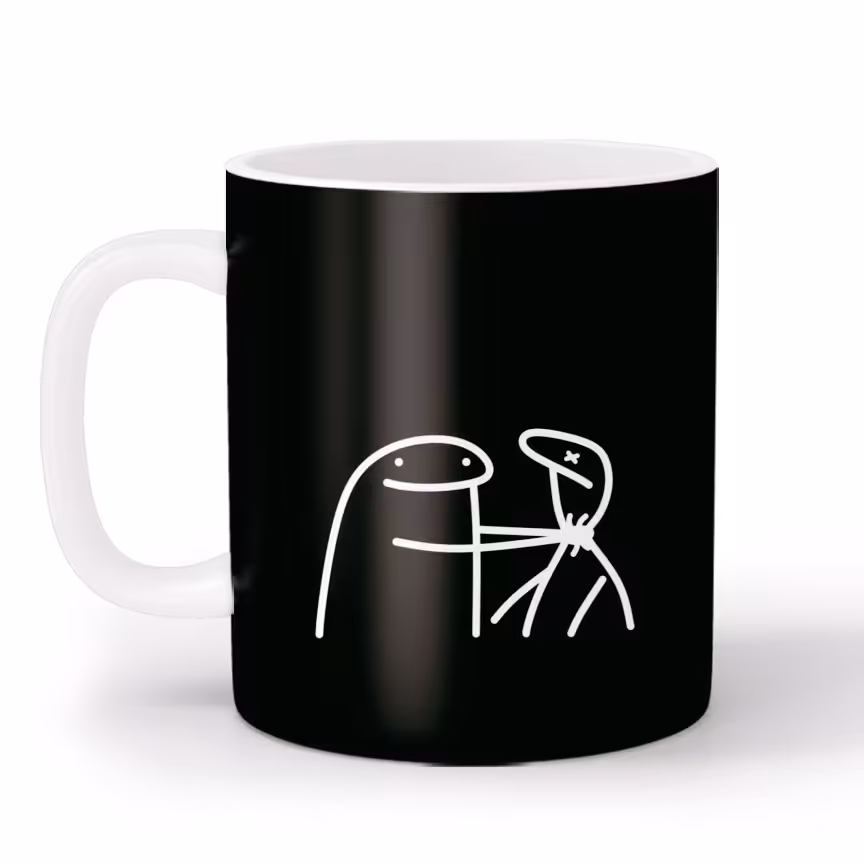 ماگ سرامیکی سفید طرح فانتزی کد 2227