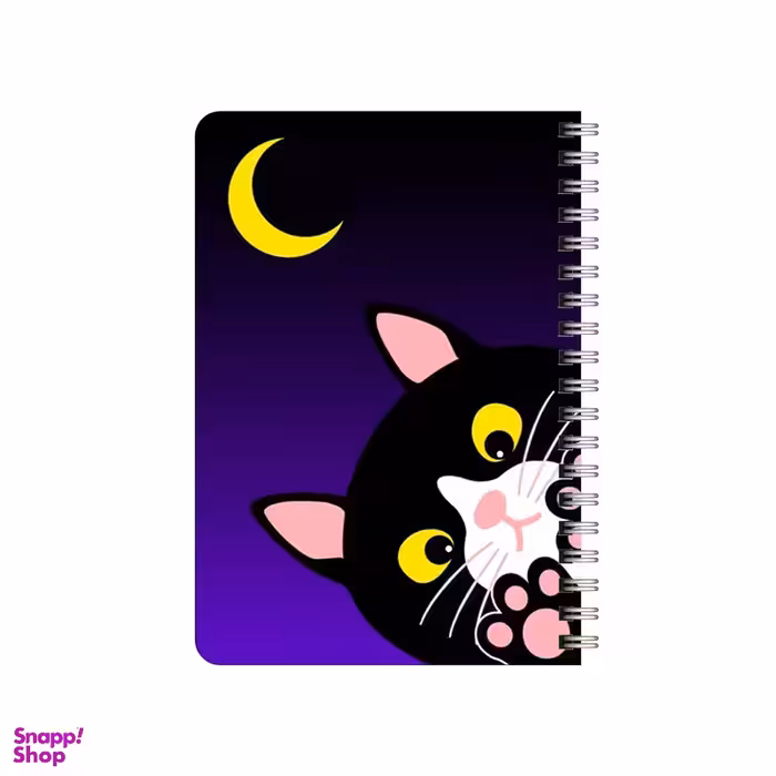دفترچه یادداشت بامبیلیپ مدل چوبی طرح گربه و ماه کد 7080585