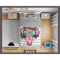 سرویس لحاف روتختی کودک یک نفره 5 تکه نوپه هوم Nopehome طرح دختر کد T6070