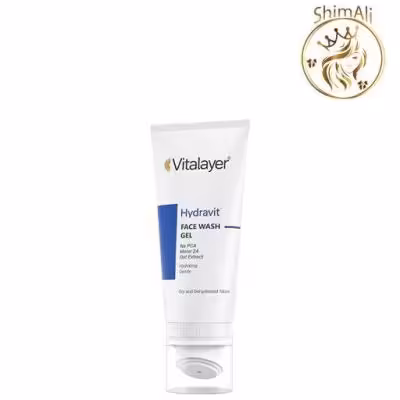 ژل براش شستشوی پوست خشک ویتالیر | Face Wash Gel With Silicone Brush Hydravit 200ml