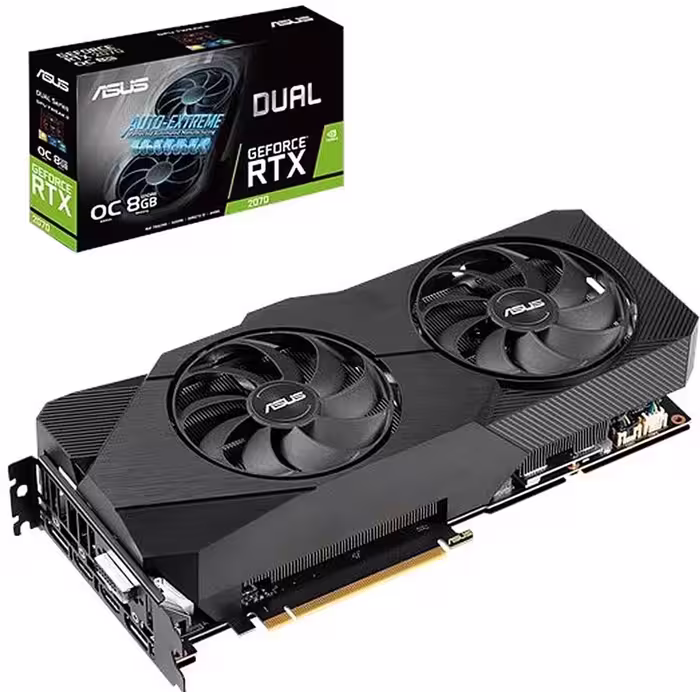 کارت گرافیک ایسوس مدل DUAL-RTX2070-O8G-EVO  با حافظه 8 گیگابایت
