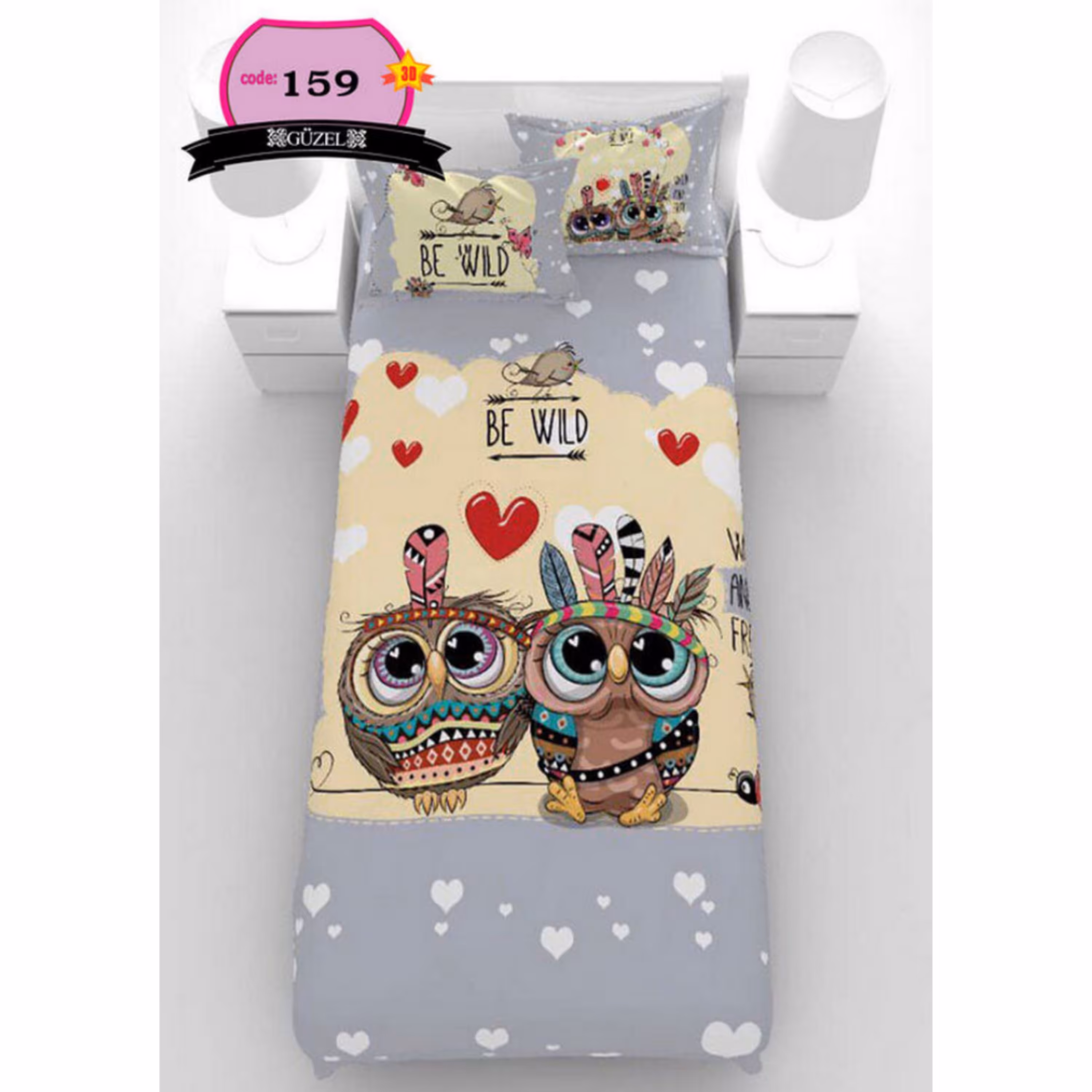 روتختی تک نفره سه بعدی برند گوزل -5 تکه -کد159