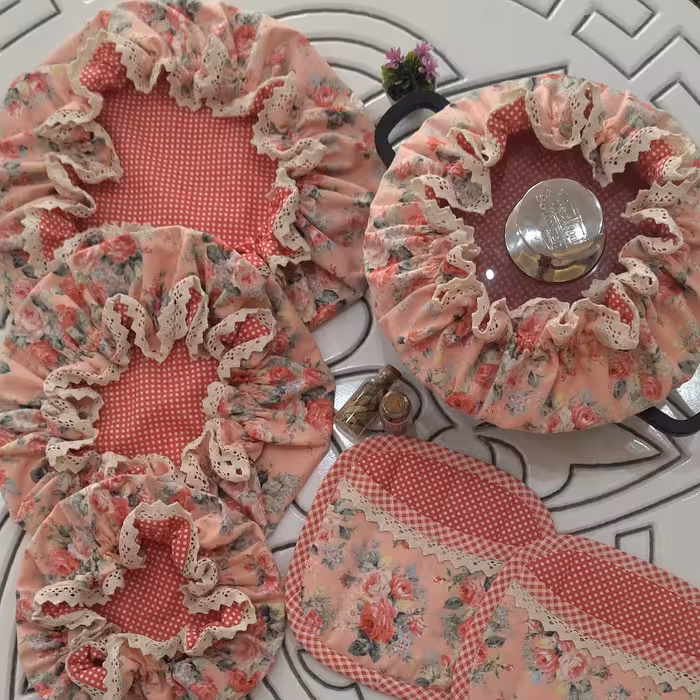 دمکنی جادویی با پارچه کتان نخ