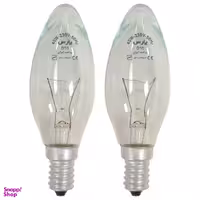 لامپ شمعی 60 وات پارس شهاب (Pars Shahab) مدل شفاف پایه E14 بسته 2 عددی