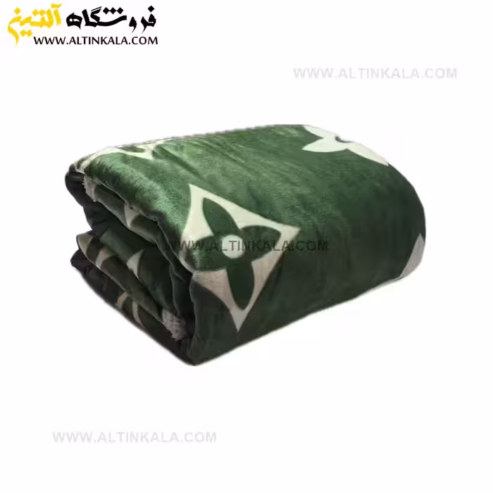 پتو گوسفندی نوجوان دولایه سایز 120×150 طرح لوییز سبز