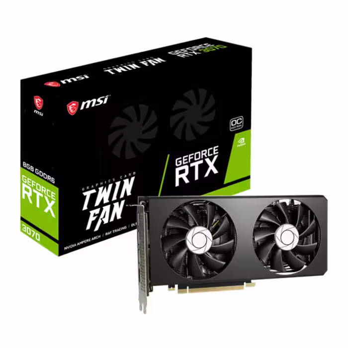 کارت گرافیک ام اس آی GeForce RTX 3070 TWIN FAN 8G OC LHR