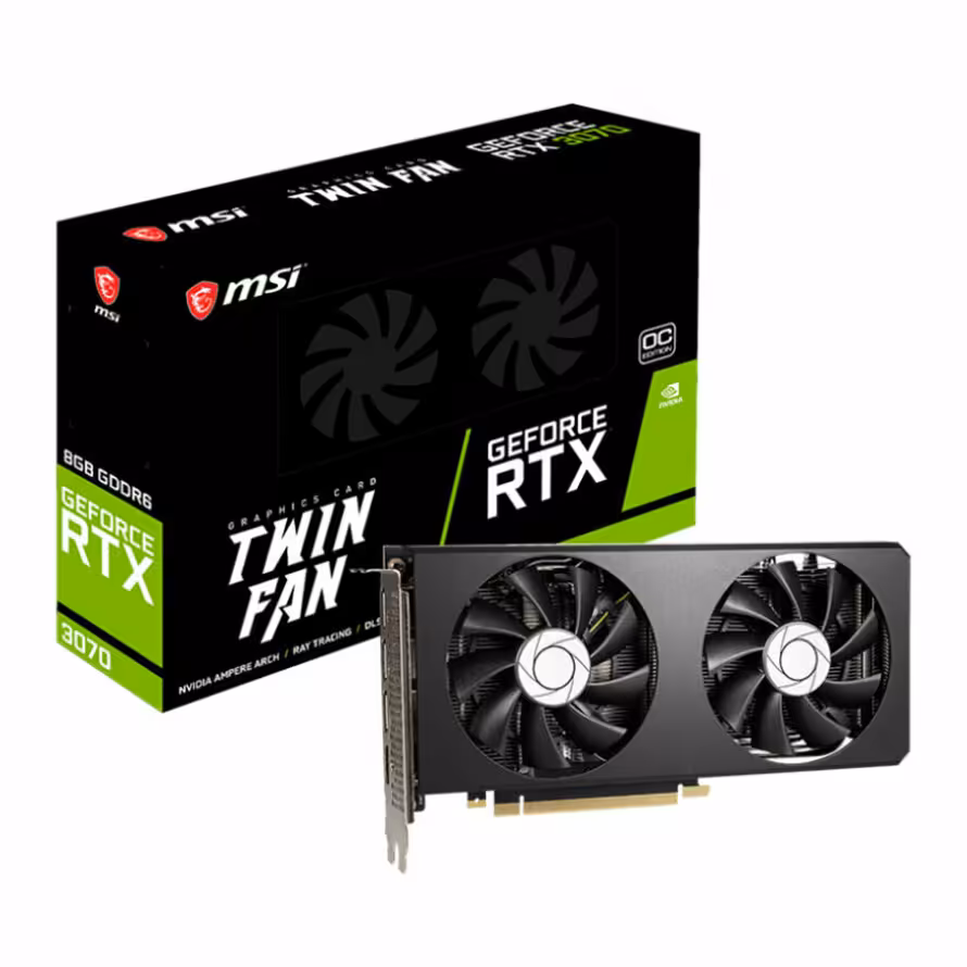 کارت گرافیک ام اس آی GeForce RTX 3070 TWIN FAN 8G OC LHR