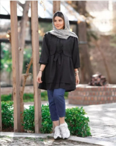 مانتو اسپرت زنانه حریر مدل کژال عروسکی