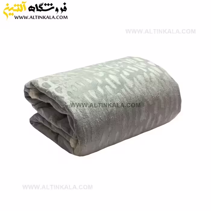 پتو گوسفندی نوجوان دولایه سایز 120×150 طرح سنگی طوسی روشن