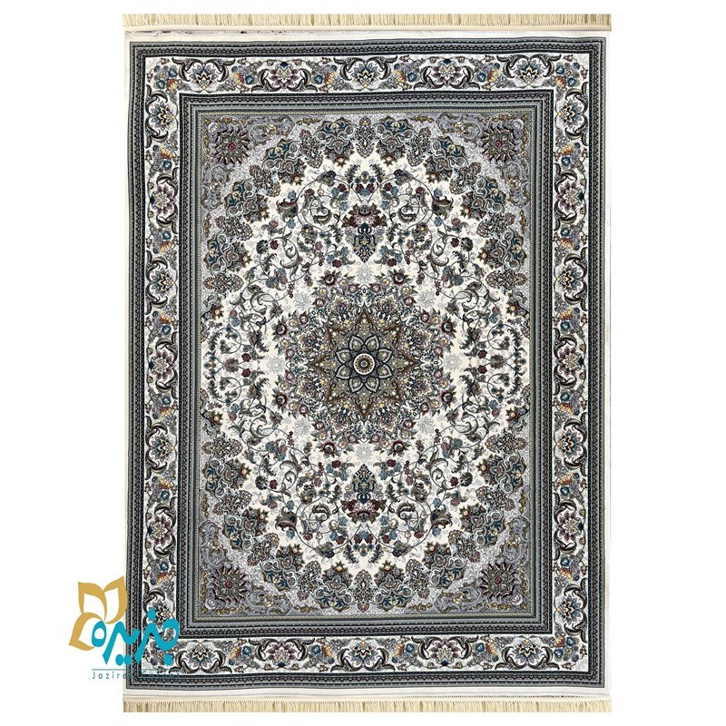 فرش ماشینی 700 شانه تراکم 2550 طرح میخک - سایز 12 متری