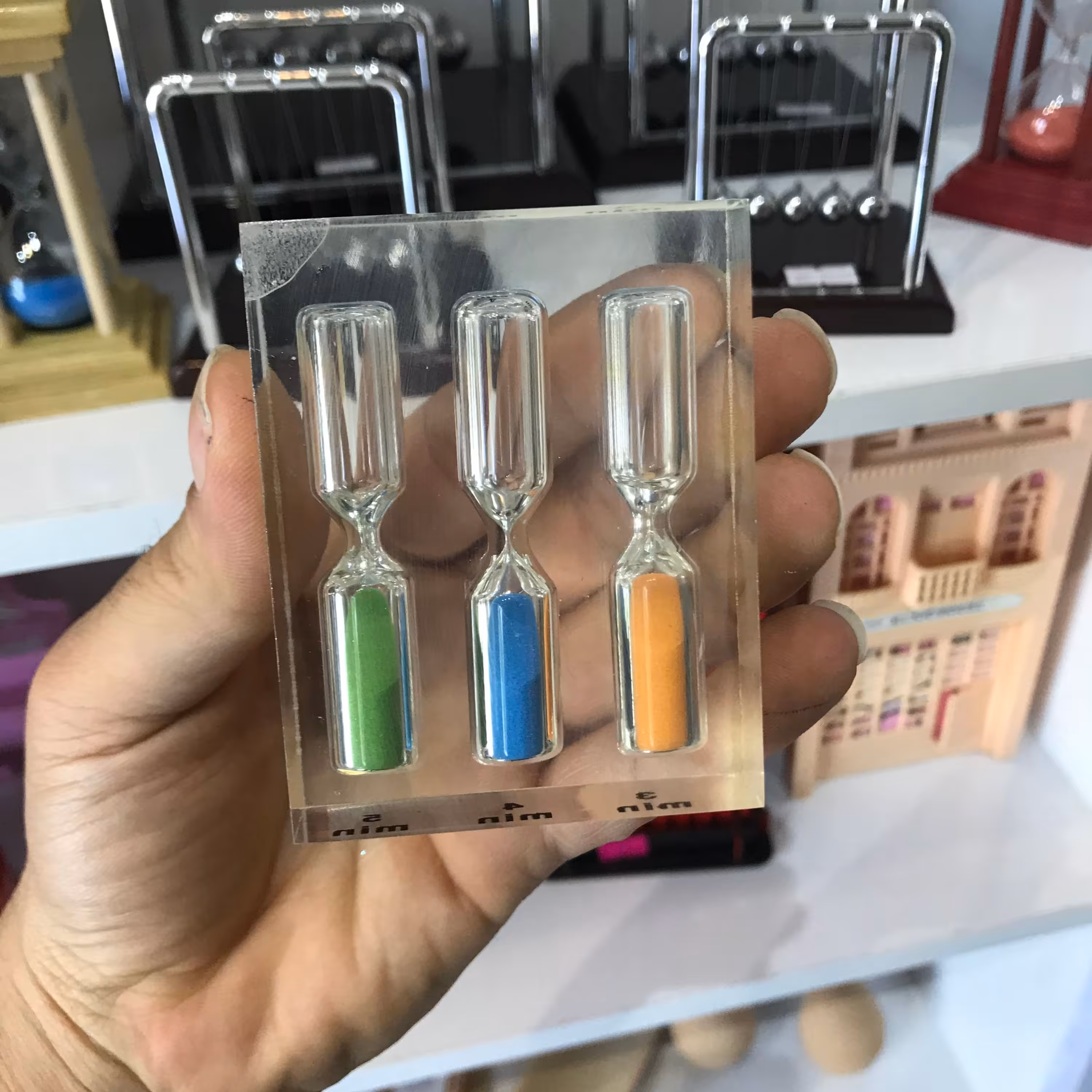 ساعت شنی سه زمانه کریستالی 