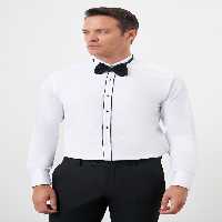 پیراهن / بلوز دکمه دار مشکی مردانه آهنگ های سیاه الگوی مستقیم ATA YAKA SLIM FIT Morven
