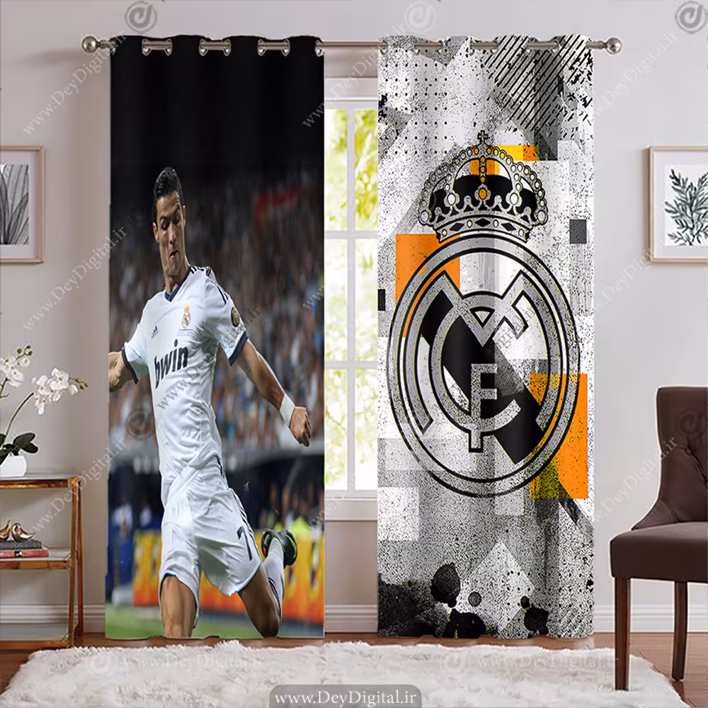 پرده تصویری سه بعدی طرح رونالدو در رئال مادرید ba-5749-s