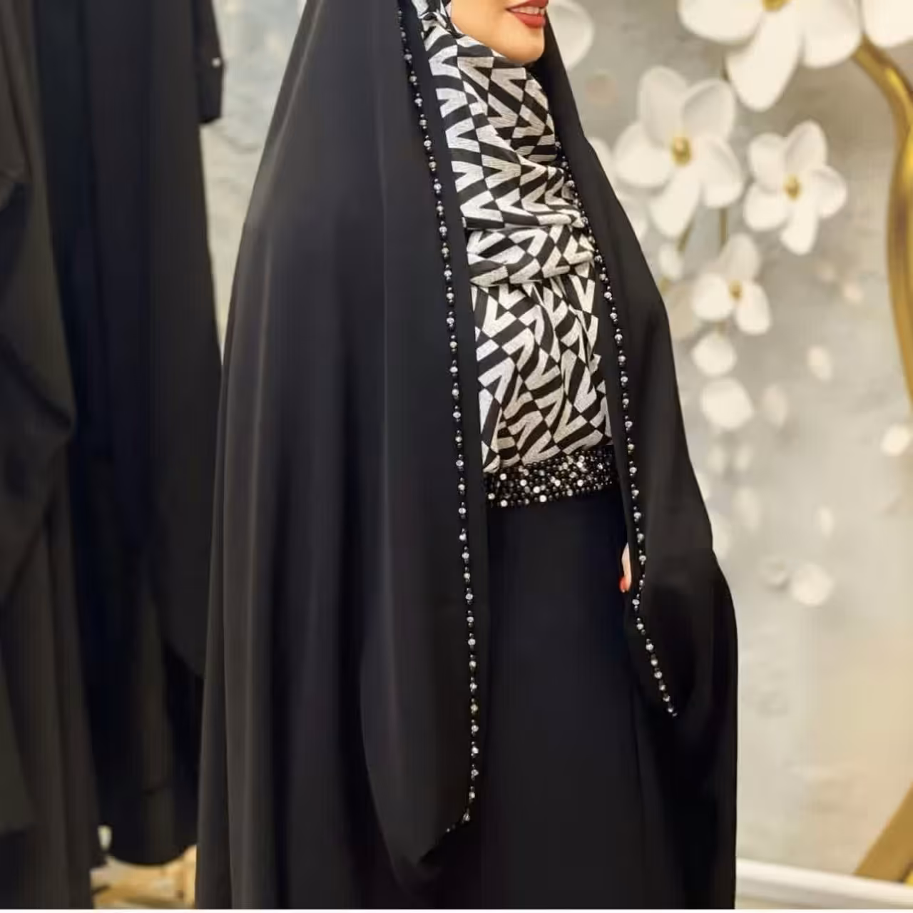 چادر حسنا مروارید دوزی شده 