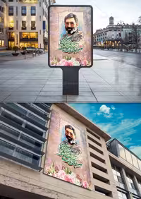 بنر لایه باز شهید آوینی | گرافیک با طعم تربچه