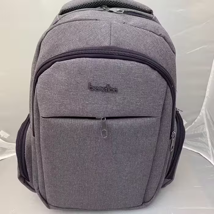 کوله پشتی لپتاپ طوسی مدل Benetton