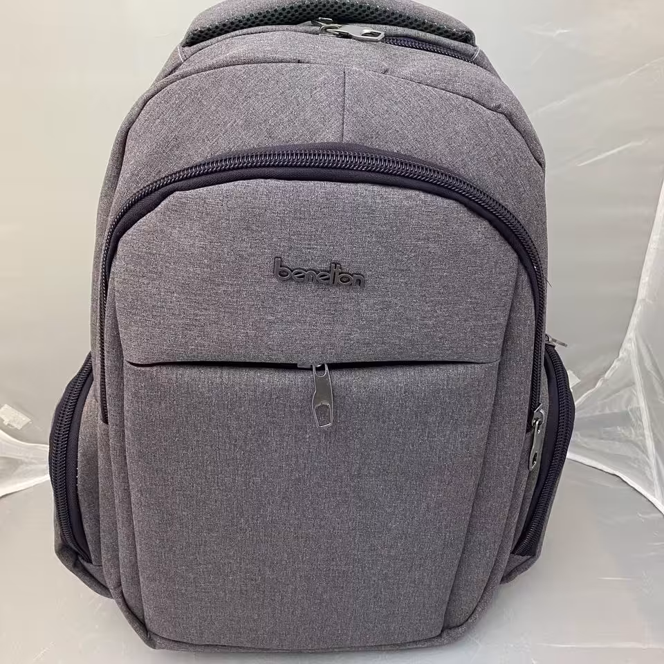 کوله پشتی لپتاپ طوسی مدل Benetton