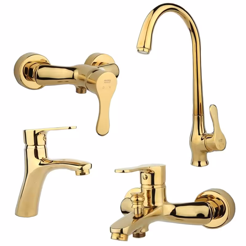 سری شیر اهرمی مدل صدف طلایی برند راسان (پس کرایه)