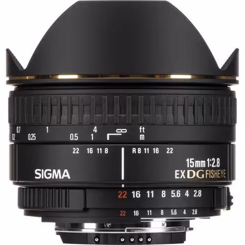 لنز سیگما Sigma 15mm f/2.8 EX DG Diagonal Fisheye برای نیکون